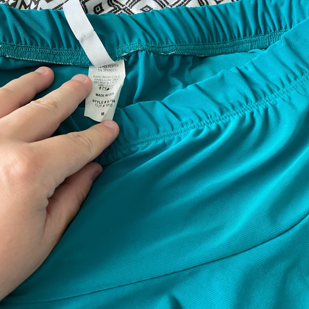 Teal/aqua Come N See Me Ruffle Skirt Medium